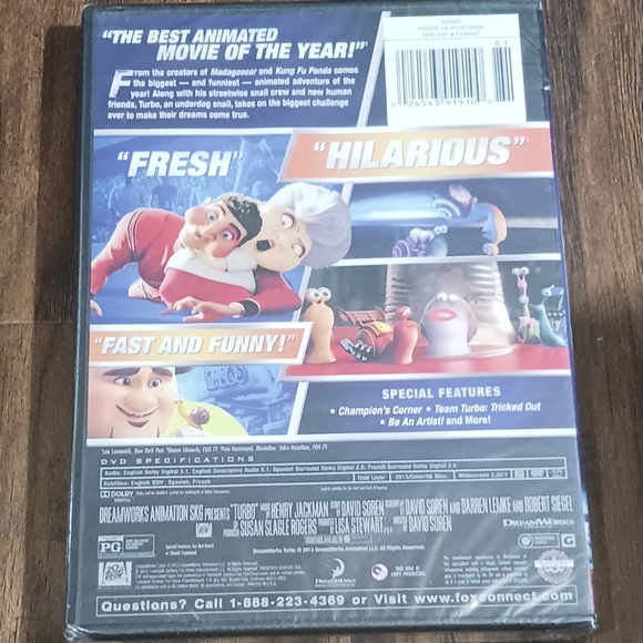 DreamWorks TURBO on DVD - Picture 2 of 2